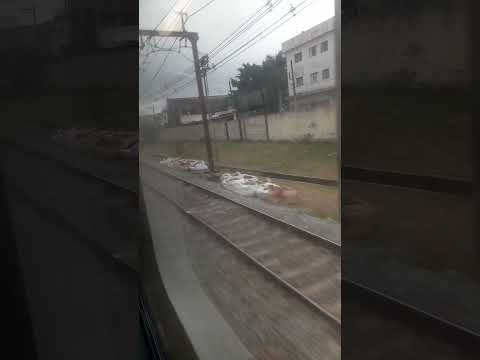 Trem da CPTM CAF S120 Passando Pela Região de Ferraz de Vasconcelos   Avisos Sonoros