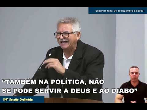 “TAMBÉM NA POLÍTICA, NÃO SE PODE SERVIR A DEUS E AO DIABO” - Vídeos - Câmara Municipal de Ilha Solteira