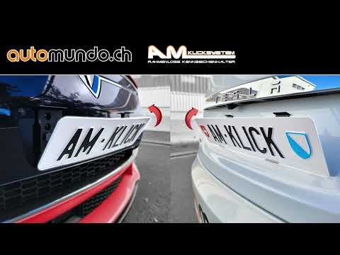 AM KLICK Rahmenlose Kennzeichenhalter (Langformat)