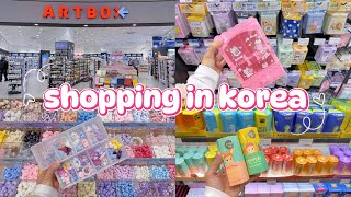 shopping in Korea vlog 🇰🇷 Artbox beads market & stationery haul ✨