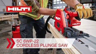 Hilti Nuron SC 6WP-22 Cordless Plunge Saw - Features and Benefits