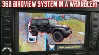 360 Degree bird View Camera system with DVR install and test drive in a Rubicon Wrangler