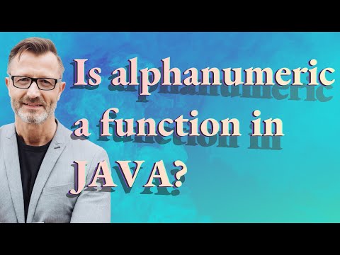 Is Alphanumeric A Function In Java