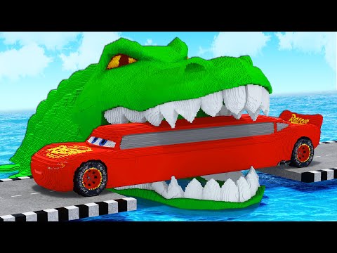 LONG CARS vs CROCODILE in Teardown