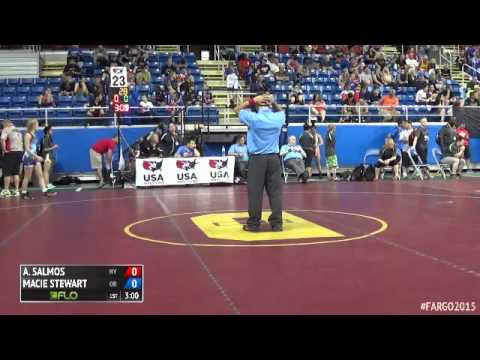 105 Champ. Round 1 - Macie Stewart (Oregon) vs. Alexandria Salmos (New York)