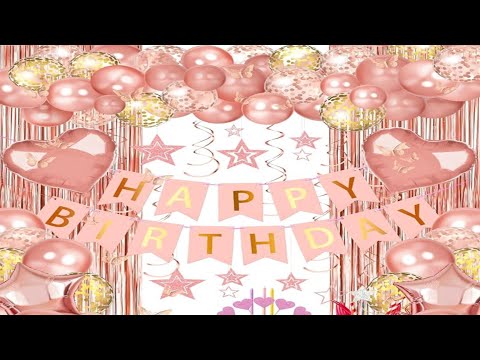 Rose Gold Happy Birthday Party Decorations 🎉 Elegant Balloon Set | Luxury Birthday Setup Ideas 2026