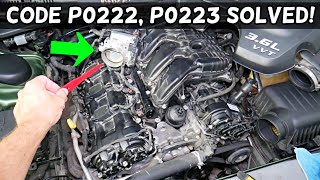 DODGE CHARGER CODE P0222 P0223 THROTTLE POSITION SENSOR B, CHECK ENGINE LIGHT