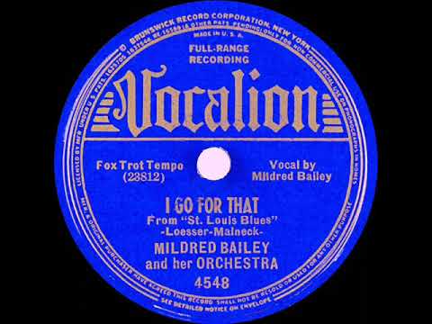 1938 Mildred Bailey & Her Orchestra - I Go For That