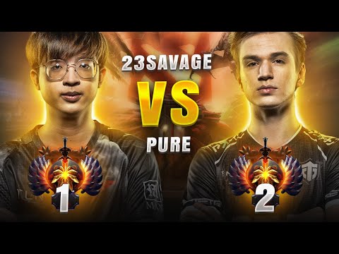 1st 13k MMR vs 2nd 13k MMR - 23savage vs Pure - Who is the BEST?!