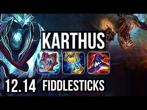 KARTHUS vs FIDDLESTICKS (JNG) | 70% winrate, 7 solo kills, Dominating | NA Grandmaster | 12.14