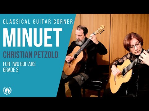 Minuet in E minor by Christian Petzold for Two Guitars