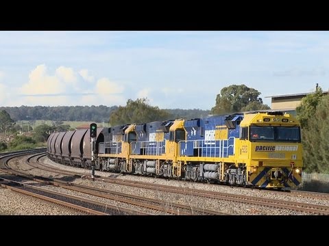 Pacific National Coal Train with 92 Class Locomotives - PoathTV Australian Railways & Railroads