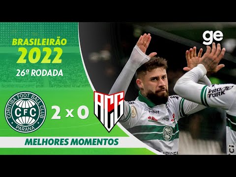 Gols e lances de Coritiba x Atlético-GO