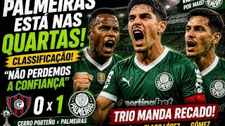 PALMEIRAS ESTÁ NAS QUARTAS! TRIO MANDA RECADO FORTE APÓS CLASSIFICAÇÃO NA LIBERTADORES