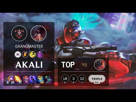 Akali Top vs Aatrox - KR Grandmaster Patch 10.24