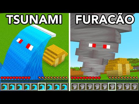 24 Horas Convirtiendome en DESASTRES NATURALES en Minecraft