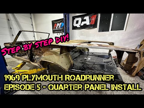 1969 Plymouth Roadrunner Restoration - Episode 5 - Quarter Panel Install - Part 1