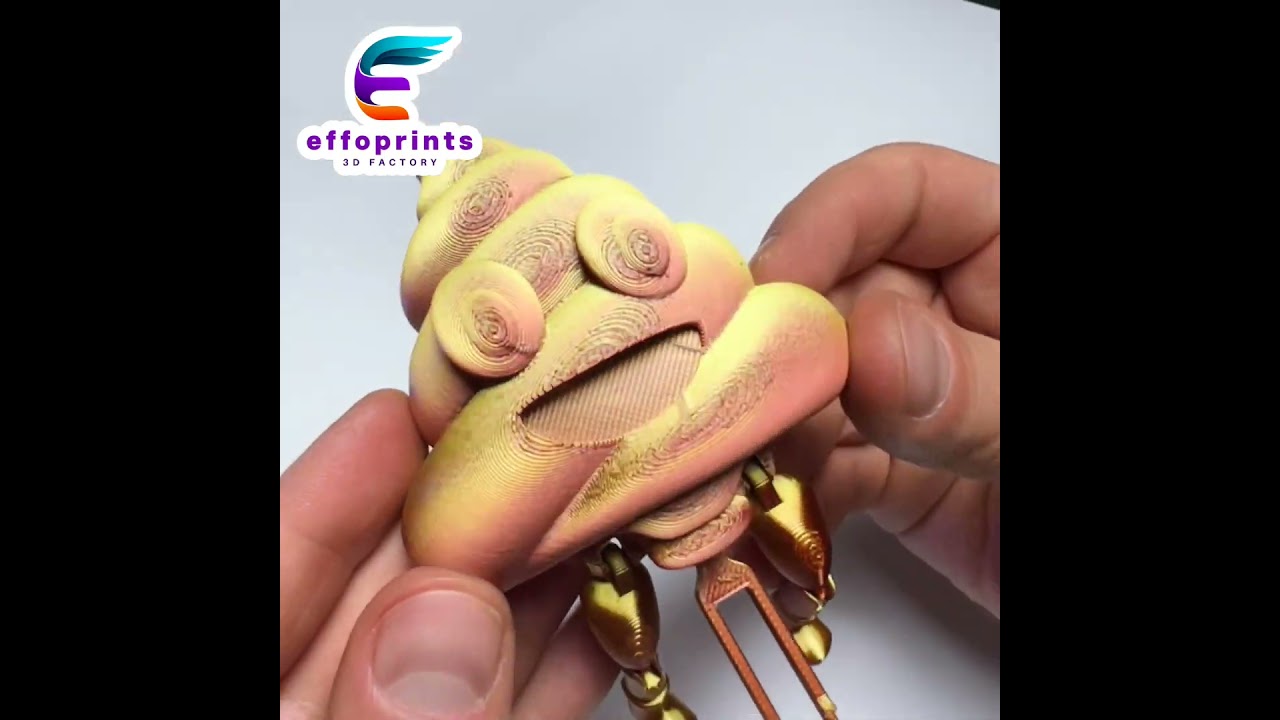 Poop Emoji Riding On Toilet Paper Holder Gadget 3D Print Model