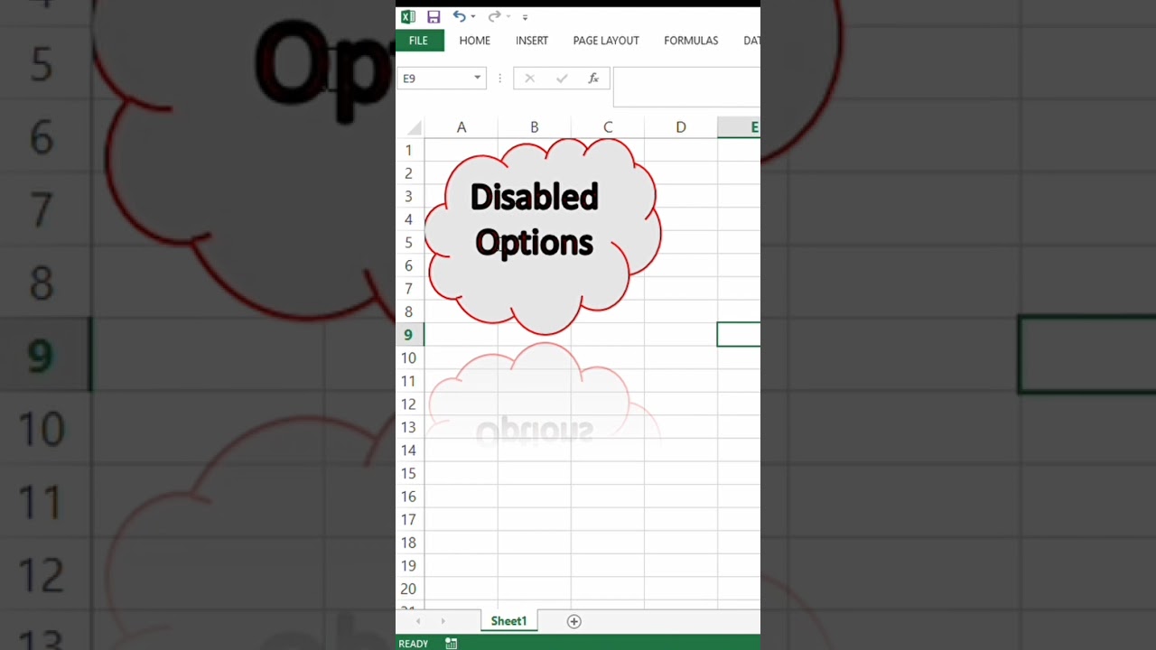 Disabled options in Microsoft excel|Excel Tutoring|@thevisionhunt #shorts