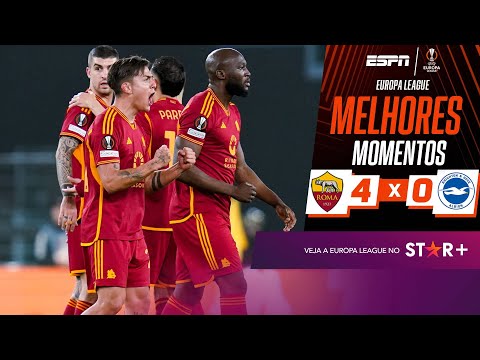 Gols e lances de Roma x Brighton