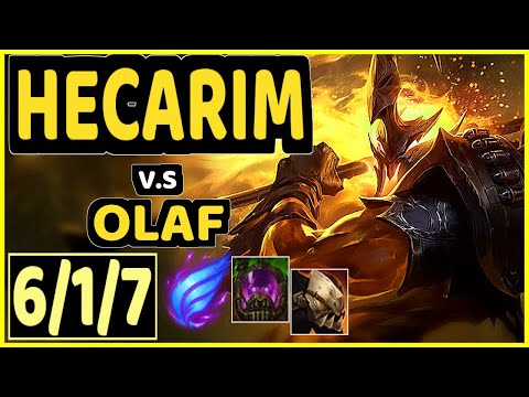 HECARIM vs OLAF - 6/1/7 KDA JUNGLE CHALLENGER GAMEPLAY - KR
