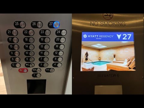 Nice and Very Fast KONE Traction Elevators at Hyatt Regency By the Convention Center in Orlando, FL