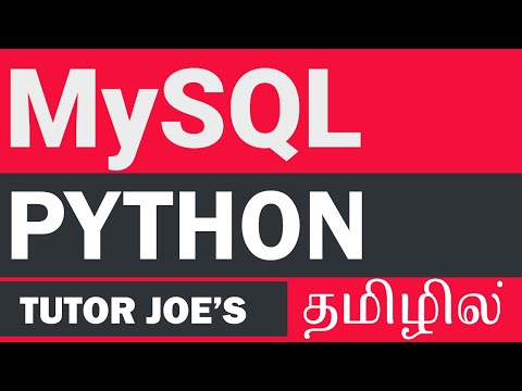 Insert Update Delete in Python With MySQL| MySQL  Database Connectivity in Python  Tamil