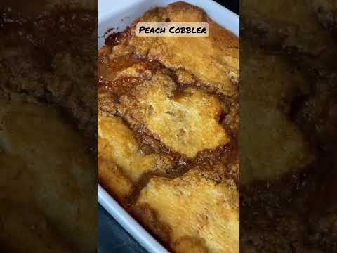 EASY SOUTHERN PEACH COBBLER | WITH COBBLER CRUST