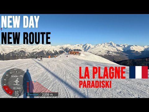 [4K] Skiing La Plagne, New Day - New Route - Heading to Le Fornelet, Paradiski France, GoPro HERO11