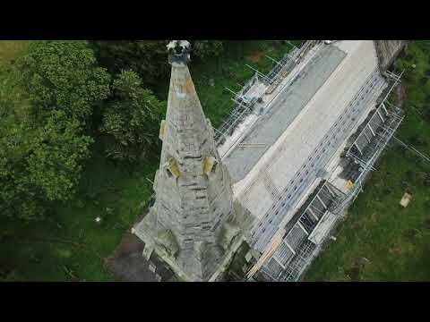 Drone flight around St Paul's church, Denholme