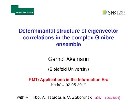 G. Akemann: Determinantal structure of eigenvector correlations in the complex Ginibre ensemble