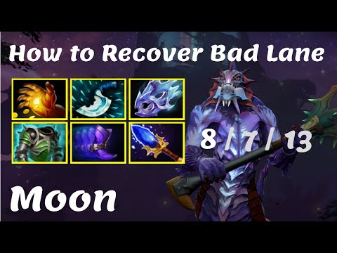 Moon Slardar - How to Recover Bad Lane to Victory Highlights Gameplay Dota 2 7.22f