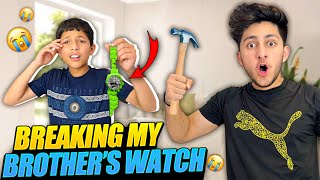 Breaking My 10 Year Brother Watch And Giftting Him