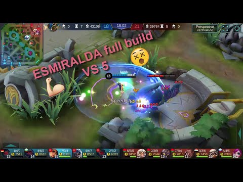 WOW SOLO Esmeralda full build VS 5 | Mobile Legends Bang Bang