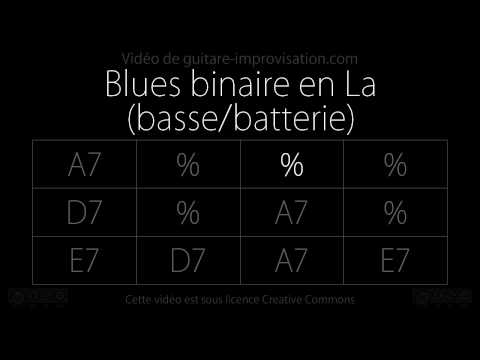 Blues binaire en La (110bpm) : Backing Track (drums/bass only)
