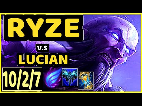 EVROT (RYZE) vs LUCIAN - 10/2/7 KDA MID CHALLENGER GAMEPLAY - BR