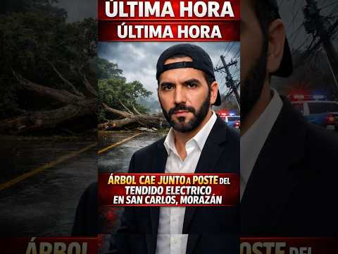 ⏰🇸🇻 ÚLTIMA HORA: Árbol Gigante Cae y Derriba Poste en Morazán