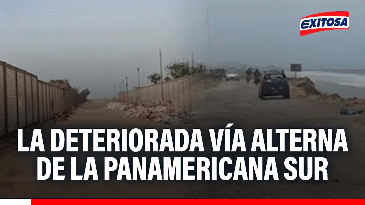 🔴🔵 La deteriorada vía alterna de la Panamericana Sur: En mal estado, llena de basura