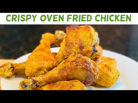 How To Bake Crispy Oven Chicken (NO Bread Crumbs!) | Oven Fried Chicken Recipe