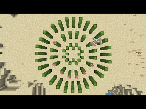 This Iron golem is running around the cactus.