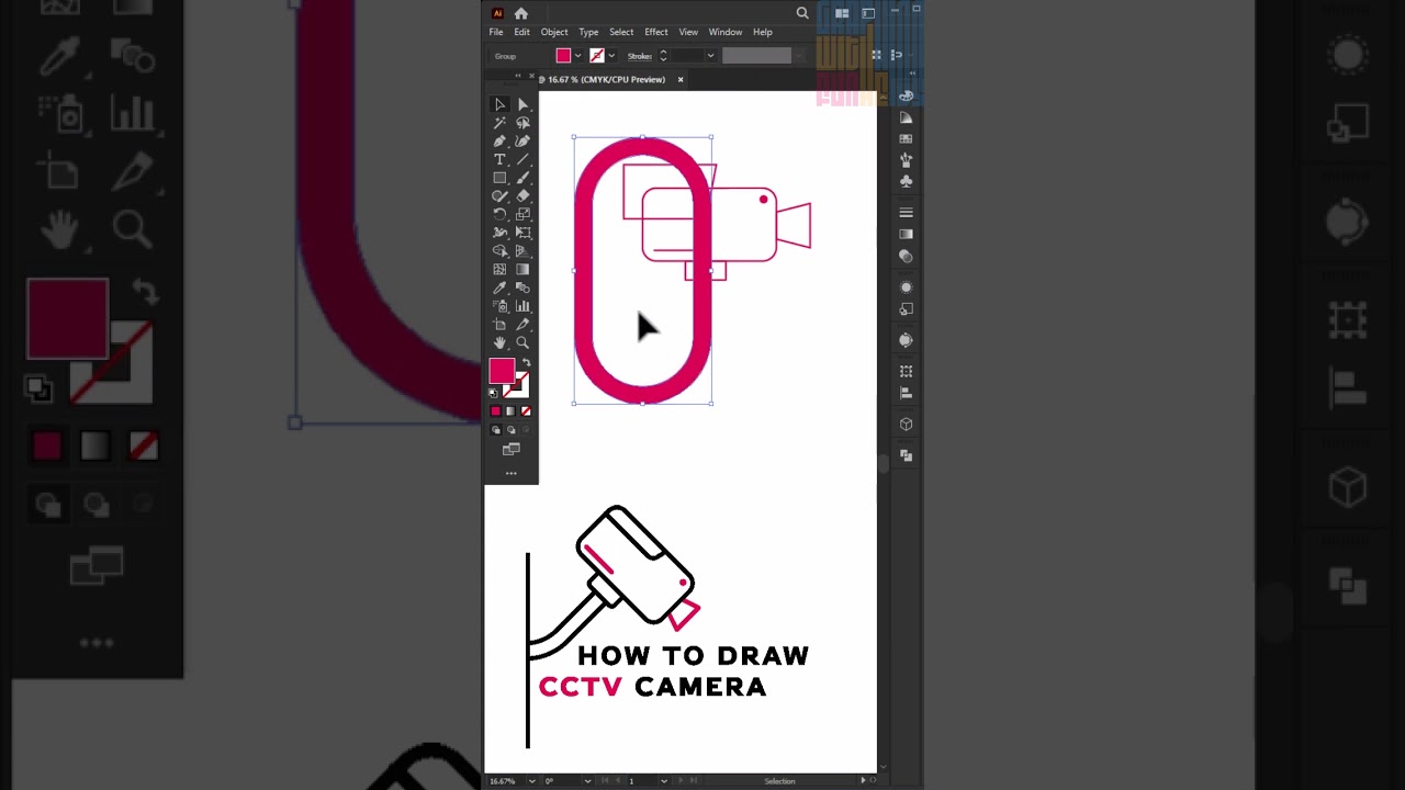 How to make cctv camera icon in adobe Illustrator