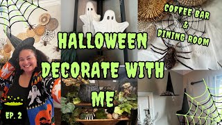HALLOWEEN DECORATE WITH ME | COFFEE BAR & DINING ROOM | COTTAGE WITCH THEME