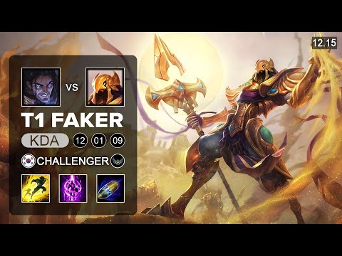 T1 Faker Azir vs Sylas Mid - KR Challenger - Patch 12.15 Season 12