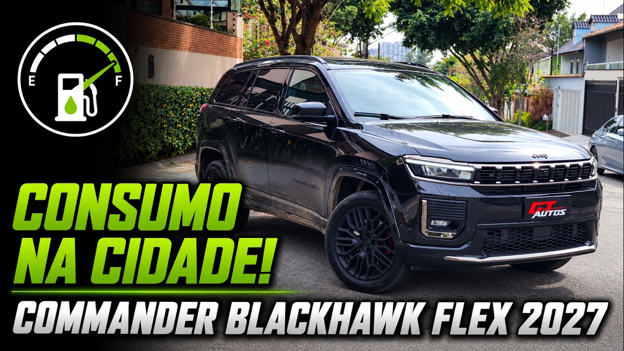 Jeep Commander Blackhawk 2.0 Turbo 2027: agora flex, o consumo ficou pior? Teste na cidade!