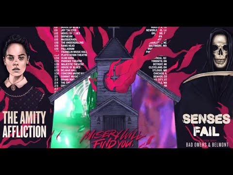 The Amity Affliction, Senses Fail, Bad Omens and Belmont N.A. 2019 tour ..!