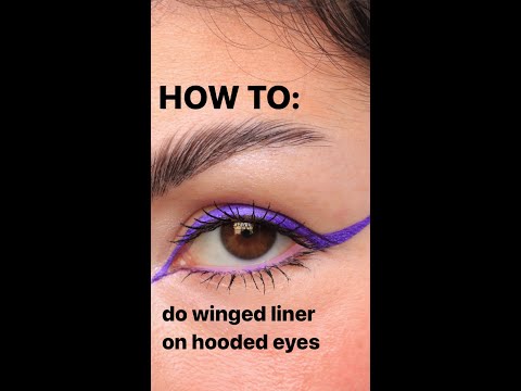How to do winged liner on hooded eyes!