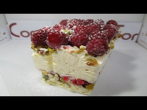 SEMIFREDDO aux framboises et fruits sec - Parfait glacé