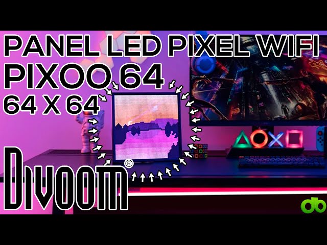 Vídeo relacionado con Pantalla Divoom Pixoo-64 WiFi Pixel Art con un Panel LED de 64x64, decoración de iluminación única con Control de aplicación