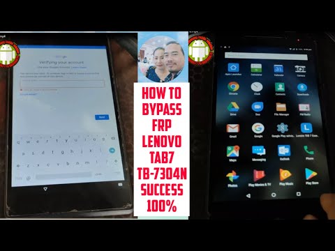 how to bypass/unlock/remove frp/google account Lenovo Tab 7 tb 7304n new solution 2021 success 100%