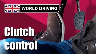 Clutch control driving lesson - learning to drive. Clutch control in traffic & on a hill.